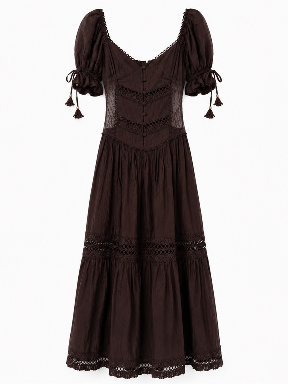 En Saison Peregrine Maxi Dress Chocolate Brown S NWOT - Picture 3 of 14